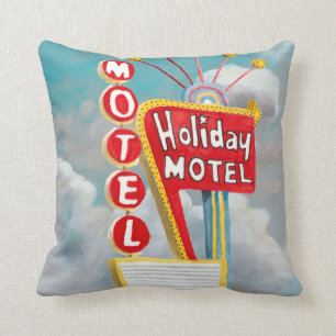 Holiday Motel Sign Kissen