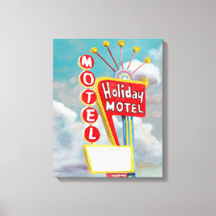 Holiday Motel Sign Leinwanddruck