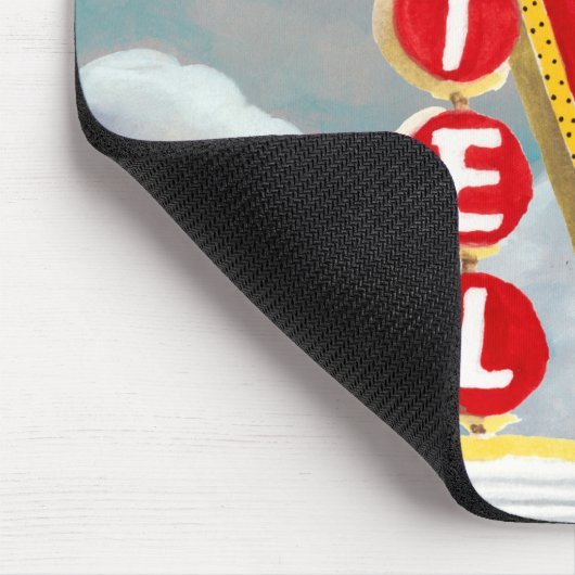 Holiday Motel Sign Mousepad (Ecke)