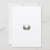 Holiday Mountain Snow Deer Pine Tree Save the Date Einladung (Rückseite)