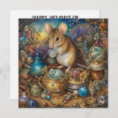 Holiday Mouse Feiertagskarte (Vorne/Hinten)