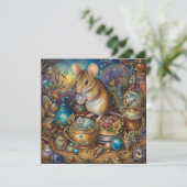 Holiday Mouse Feiertagskarte (Stehend Vorderseite)