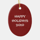 Holiday Mouse Keramik Weihnachtsschmuck (Hinten)