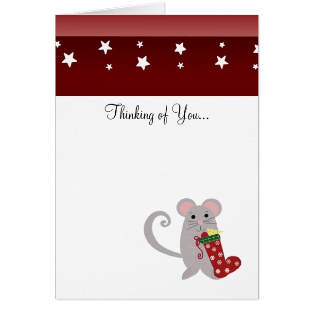 Holiday Mouse mit rotem Strumpf (Vorne)