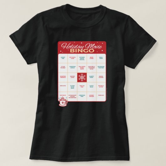 Holiday Movie Bingo T-Shirt (Design vorne)
