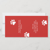 Holiday Movie Parody Add Pet Foto Dankeskarte (Rückseite)