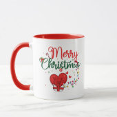 Holiday Mug with Heart and Lights Tasse (Links)