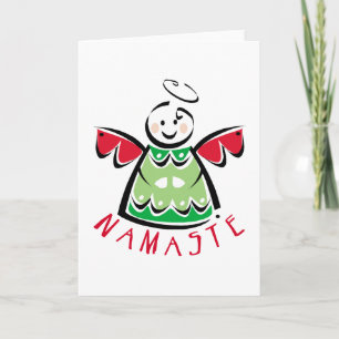 Holiday Namaste Angel Feiertagskarte