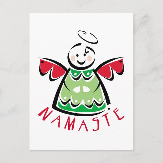 Holiday Namaste Angel Feiertagspostkarte (Vorderseite)