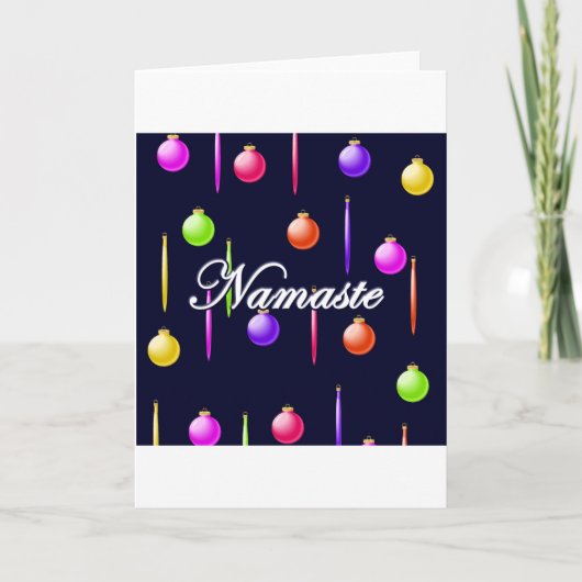Holiday Namaste Gifts Feiertagskarte (Vorderseite)