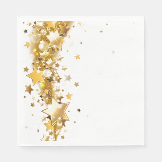 Holiday Napkin Gold Stars Serviette (Vorderseite)