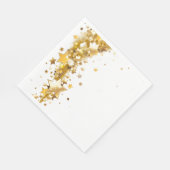 Holiday Napkin Gold Stars Serviette (Ecke)