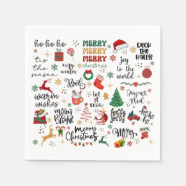 Holiday Napkins - Festliche Weihnachts-Redewendung Serviette
