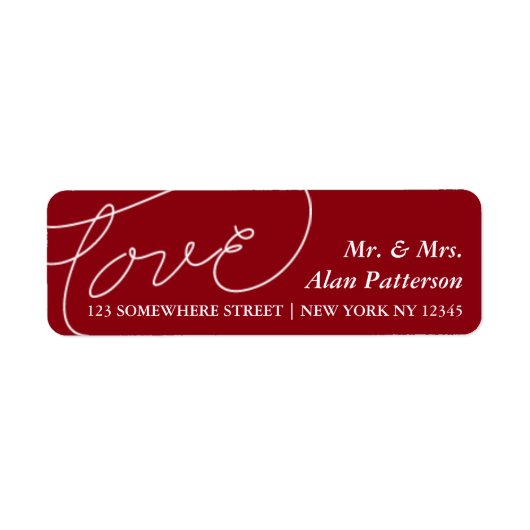 Holiday New Liebe Address Label (Vorne)