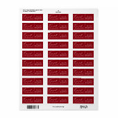 Holiday New Liebe Address Label (Vorne)