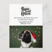 Holiday & New Year Hope & Glaube Haustier Hund Fot Postkarte (Vorderseite)