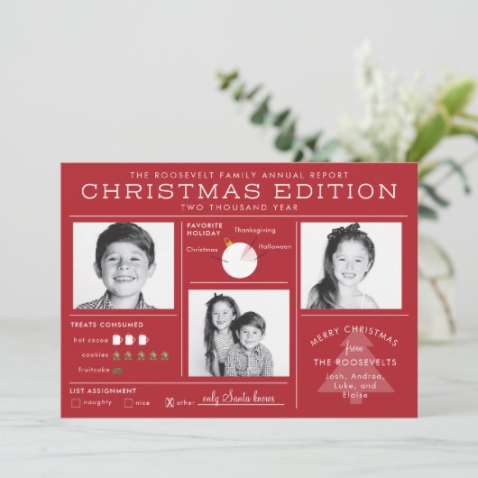 Holiday Newsletter Infografik Weihnachten (Stehend Vorderseite)