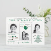 Holiday Newsletter Infografik Weihnachten Einladung (Stehend Vorderseite)