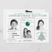 Holiday Newsletter Infografik Weihnachten Einladung (Vorne/Hinten)