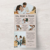 Holiday Newsletter Trifold-Karte All In One Einladung (Innen Boden)