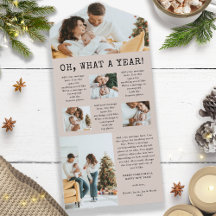 Holiday Newsletter Trifold-Karte