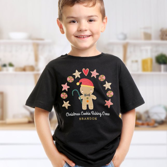 Holiday Niedlich Gingerbrot Boy Cookie Backen Crew T-Shirt (Von Creator hochgeladen)