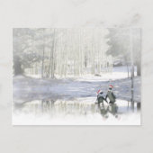 Holiday Niedlich Penguins Skaten Postkarte (Vorderseite)