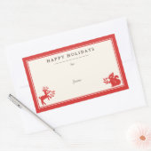 Holiday Nordic Folk Art Geschenk Aufkleber (Umschlag)