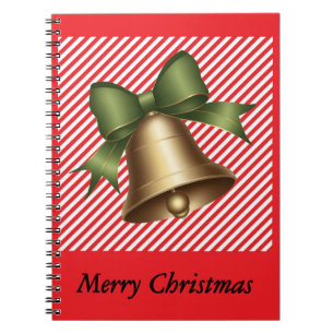 Holiday Notebook mit goldener Farbe Bell Notizblock