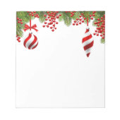 Holiday Notepad-Fir Bough Ornaments Notizblock (Vorderseite)