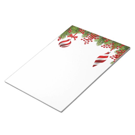 Holiday Notepad-Fir Bough Ornaments Notizblock (angewinkelt)