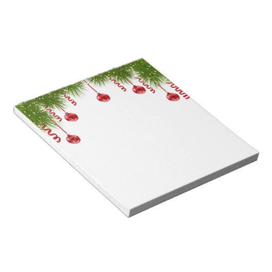 Holiday Notepad-Fir Bough Ornaments Notizblock (angewinkelt)