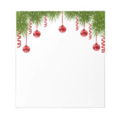 Holiday Notepad-Fir Bough Ornaments Notizblock (Vorderseite)