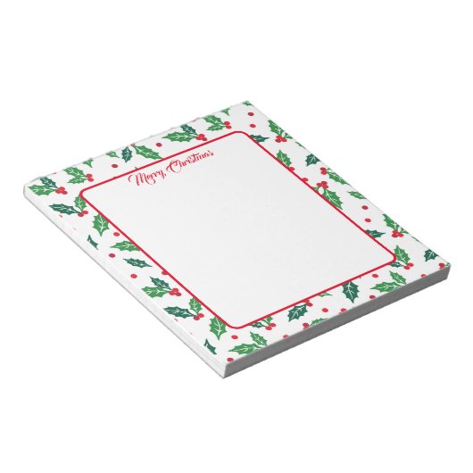 Holiday Notepad Holly Notizblock (angewinkelt)