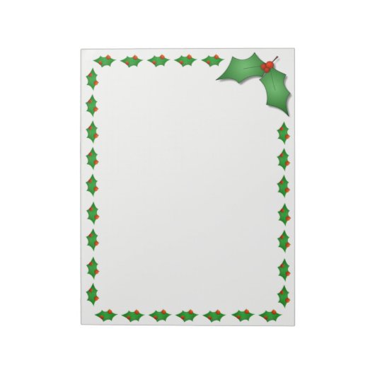 Holiday Notepad-Holly Notizblock (Rotiert)