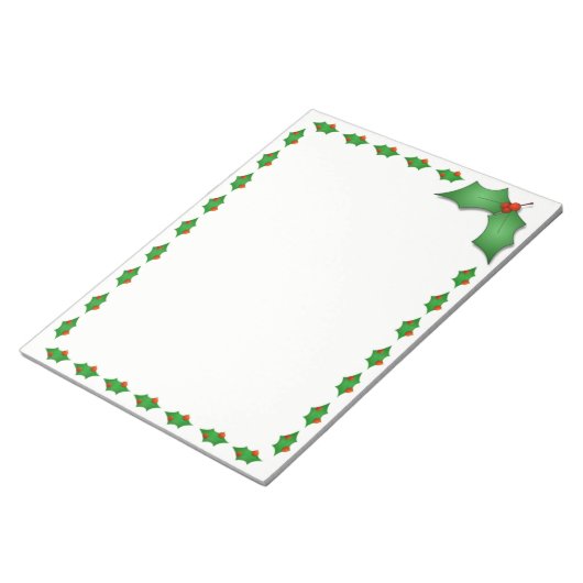 Holiday Notepad-Holly Notizblock (angewinkelt)