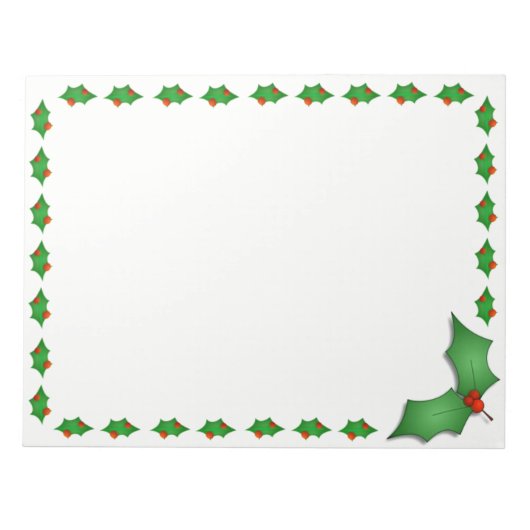 Holiday Notepad-Holly Notizblock (Vorderseite)