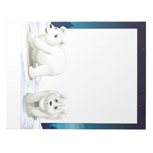 Holiday Notepad-Polar-Bären Notizblock (Vorderseite)