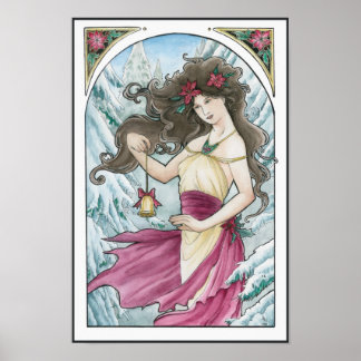 Holiday Nouveau Print Poster