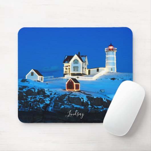 Holiday Nubble Lighthouse Mousepad (Mit Mouse)