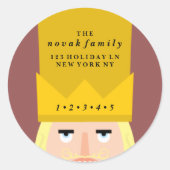 Holiday Nutcracker-Adresse Runder Aufkleber (Vorderseite)