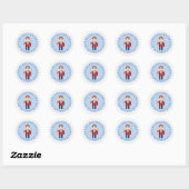 Holiday Nutcracker Classic Round Sticker (Blatt)