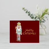 Holiday Nutcracker Custom Real Fox Postkarte (Stehend vorne)