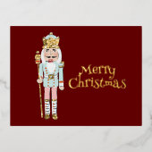 Holiday Nutcracker Custom Real Fox Postkarte (Vorderseite)