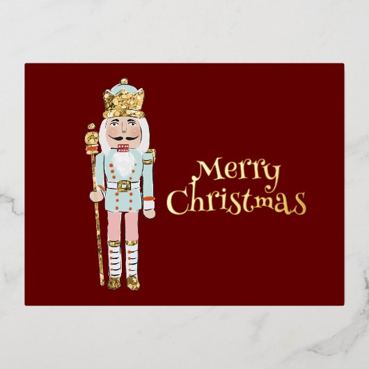 Holiday Nutcracker Custom Real Fox Postkarte (Vorderseite)