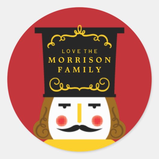 Holiday Nutcracker Envelope Closure Sticker (Vorderseite)