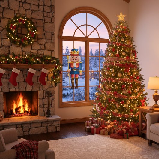 Holiday Nutcracker Fensteraufkleber