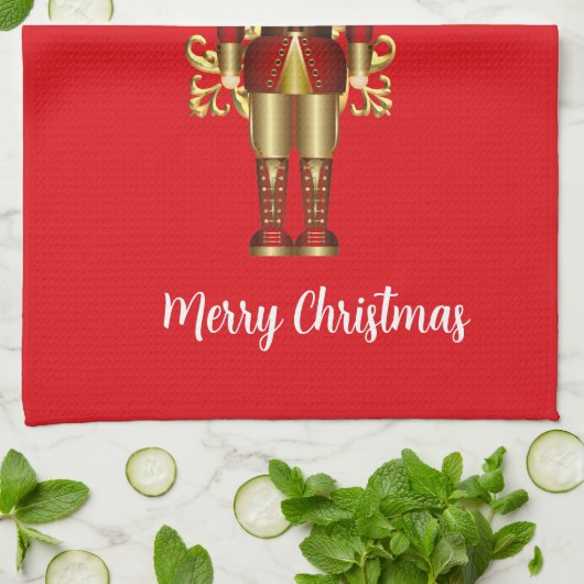 Holiday Nutcracker Geschirrtuch (Gefaltet)