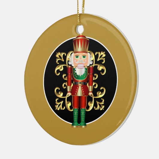 Holiday Nutcracker Keramik Ornament (Links)