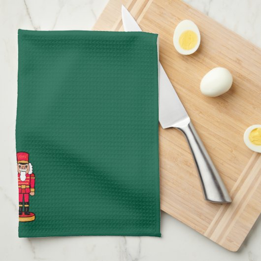 Holiday Nutcracker Kitchen Towel Geschirrtuch (Viertel Falte)